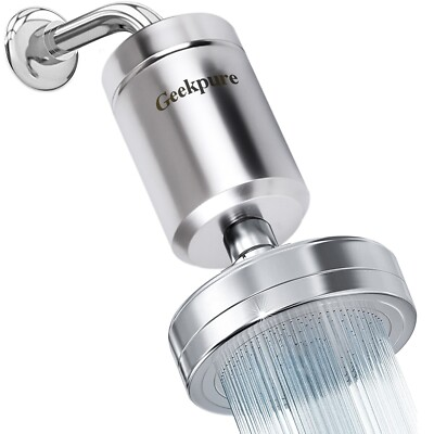 #ad Geekpure 5 stage Shower Filter Reduces Chlorine Odor Rust Improves Skin $19.99