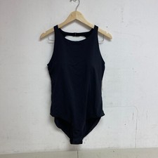 Calia Women's Open Back High Neck One Piece Swimsuit Pure Black WSA23103 New 