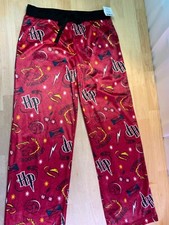 New Junior's Harry Potter PJ Pants Sz S says Gryffindor etc.-Very Soft