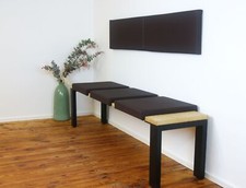 Klemmkissen mit 2 Leisten 33cm Klemmtiefe Sitzkissen Sitzbank weiß braun grau