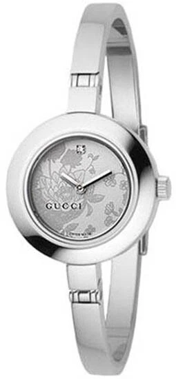 Montre femme Gucci YA105507 cadran argenté série 105 petit bracelet diamant 