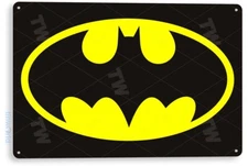 Batman Logo Tin Metal Sign Cartoon Hero Decor Tin Sign B108