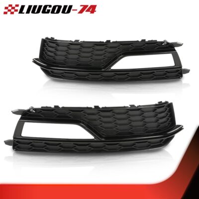 Front Bumper Fog Light Grilles Cover Trim Pair Fit For 2013-16 Audi A5 S-Line S5