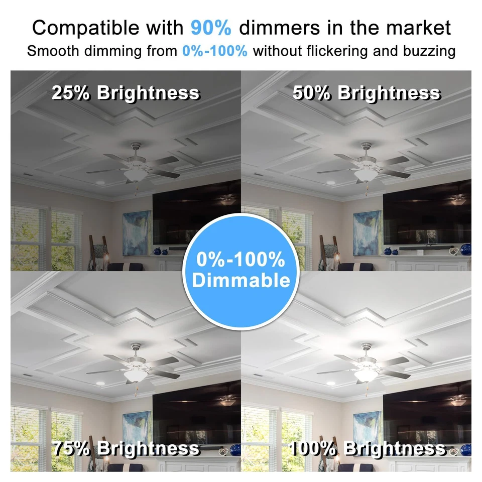 E11 LED Bulb Dimmable, JDE11 120V 100W Halogen Equivalent, 10W 1000 Lumen T3/... - Image 4 of 4