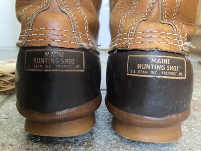 VINTAGE LL BEAN MAINE HUNTING SHOE 10 MEN DUCK BOOTS CLEANED  display picture 2