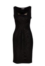 VERSACE COLLECTION Authentic Black Baroque Scuba Dress  NWT Size 42