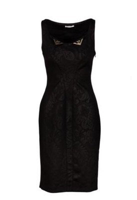 VERSACE COLLECTION Authentic Black Baroque Scuba Dress  NWT Size 42