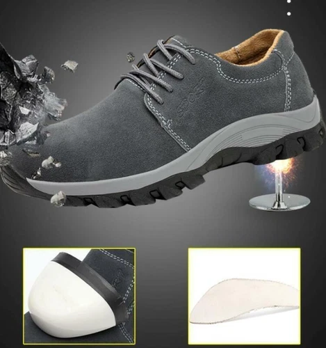 Mens Slip On Composite Toe Work Safety Hiking Welding Casual Ankle Shoes - Picture 4 of 14