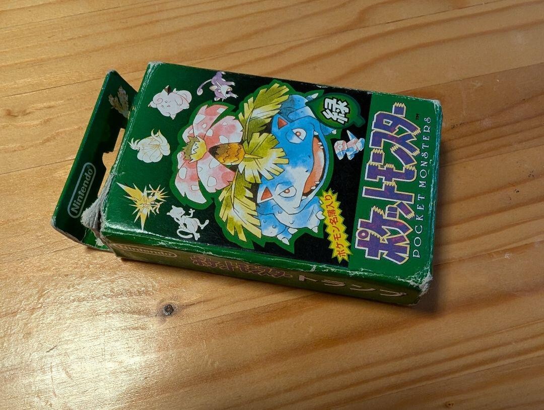 Nintendo Pokemon Playing Cards Poker Decks Green 1996 Used From