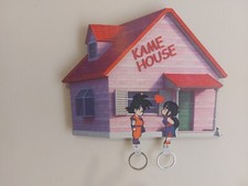 Portachiavi DRAGONBALL - Goku e Chichi - Kame house da parete in legno 4mm vers