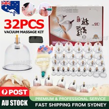 32 Cups Vacuum Cupping Set Massage Acupuncture Suction Massager Pain Relief NEW