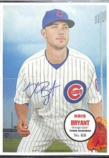 2016 Topps Heritage Box Topper Poster Autograph #67PB-KB Kris Bryant