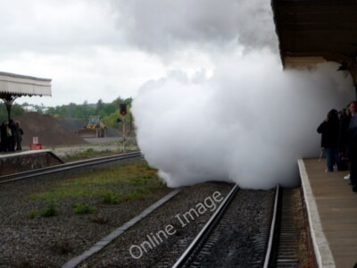 Photo 6x4 Steam Up, Bury St Edmunds Station, Suffolk The excursion train  c2010