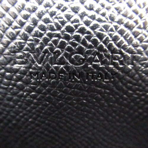 BVLGARI tarjetero estuche 30420 piel de becerro negro NUEVO unisex SHW - Imagen 5 de 10