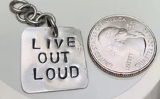 KATIE ENEWOLD LIVE OUT LOUD STERLING SILVER PENDANT CHARM 3.6g 925 FINE JEWELRY