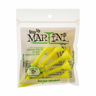 Martini 3 1/4'' Step-Up Golf Tees - Yellow