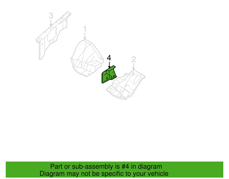 Extensión delantal guardabarros original Ford Econoline 9C2Z-16D072-A Foto 2 de 4