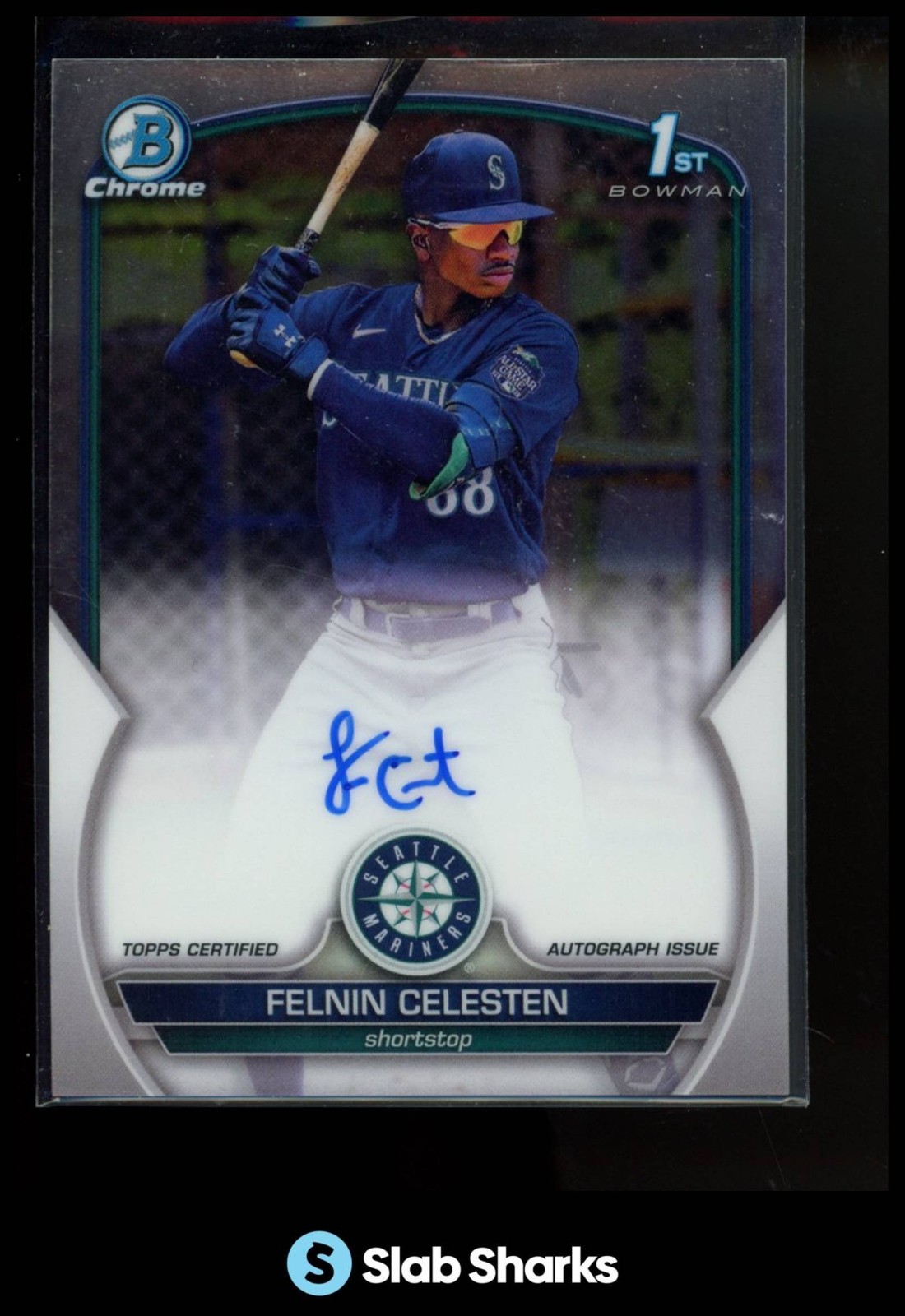 2023 BOWMAN CHROME #CPA-FC FELNIN CELESTEN AUTO 1ST PROSPECT