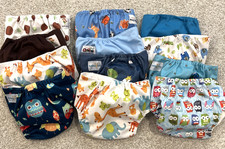 Diaper Cover LOT of 12 Snaps Adjustable Ka Waii Baby Goal Fuzzi Bunz InnoBaby