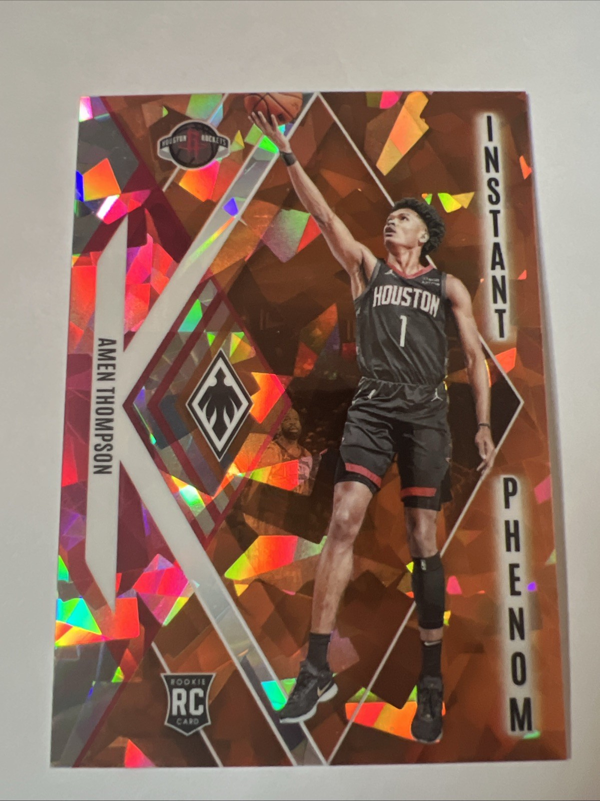 Amen Thompson 2023-24 Panini Phoenix Instant Phenom Orange Ice /249 #22 RC