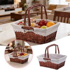 Large Bread Fruit Snack Woven Storage For Home Organization Sandwich Containers