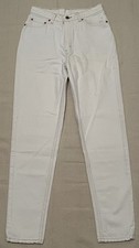 Vintage LEVIS Jeans Womens 512 Slim Fit Tapered Leg High Waisted White 11 MED