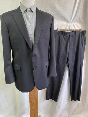 Brooks Brothers 1818 Regent Estrato Special Selection Gray Charcoal Suit 41R