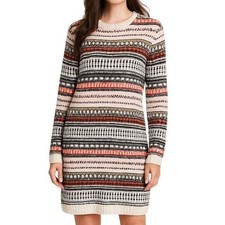 H&M L.O.G.G. Sweater Dress M Multicolor Nordic Fair Isle Long Sleeve Fall Winter