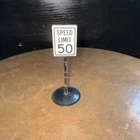 VINTAGE TONKA 1950’s 1960’s SPEED LIMIT 50 SIGN STATE HI WAY DEPARTMENT #16