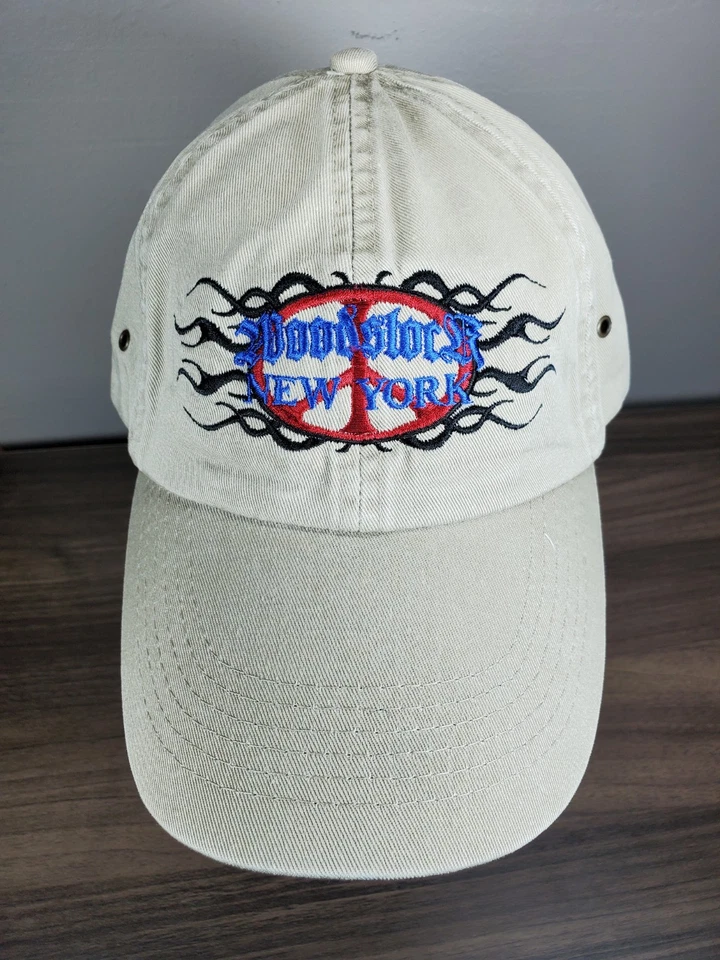 Gorra Woodstock Nueva York Paz Tribal Bordada Festival de Música de Nueva York 1999 Y2K Foto 2 de 4