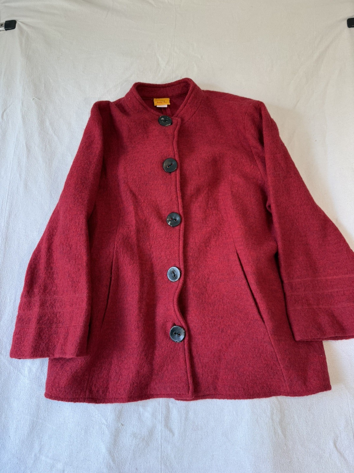 Ruby Rd Women’s 100% Wool Jacket Large Red Button… - image 1