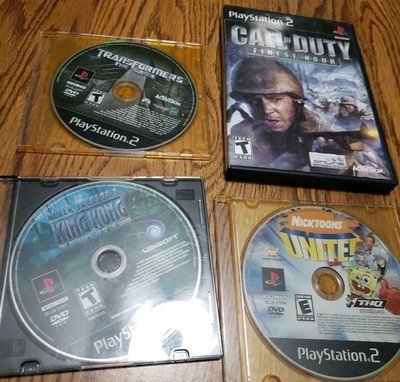Lot Of 4 PS2 Games - King Kong, Nicktoons Unite, Transformers + Finest Hour VGC 