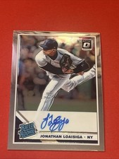 Jonathan Loaisiga Rated Rookie Auto 2019 Panini Donruss Optic NY Yankees On Card. rookie card picture
