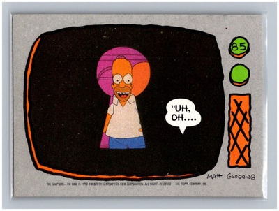 #ad #ad 1990 Topps The Simpsons #85 Uh oh.... Homer Simpson Base Set Trading Card $1.99