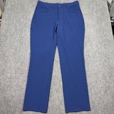 Footjoy FJ Athletic Fit Golf Pants Mens 35x32 Blue Performance Stretch Wicking