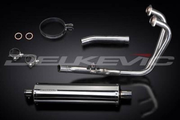 Honda 500 CBF 2004-2007 Delkevic 2/1 Auspuffanlage Inox Oval 450 Mm-image