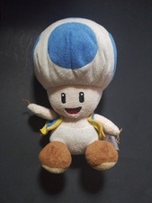 Little Buddy Nintendo Super Mario Bros Blue Toad Mushroom 8 Plush Toy