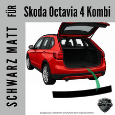 Ladekantenschutz Lackschutzfolie  für  Skoda Octavia 4 Kombi schwarz seidenmatt