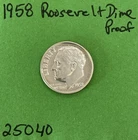 1958 Roosevelt Dime Choice Proof 90% Silver 10c US Coin Collectible