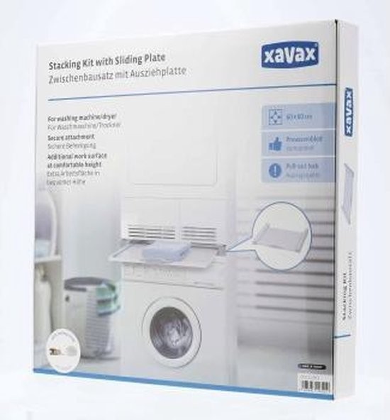 Xavax Kit de superposition pr lave-linge/sèche-linge, avec séchoir...