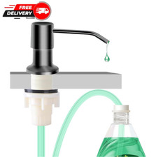 Soap Dispenser for Kitchen Sink, Brushed Nickel Countertop Dispenser with 39" Tu