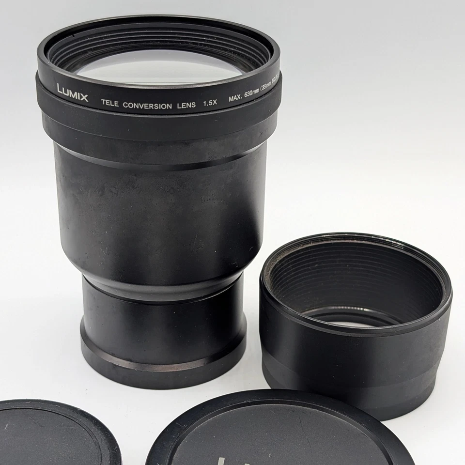 Panasonic Lumix DMW-LTZ10 Tele Conversion Camera Lens 1.5x w/Bag Black Max 630mm - Image 4 of 4