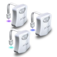 Toilet Light Motion Sensor Activated 16 Colors Changing, 3 Pack LED Toilet Se...