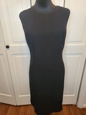 Vintage 90s/Y2K Black Sheath Tank Dress 16 Little Black Dress Party Old Money