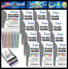12 BOXES: Pilot Parallel Pen Ink Refills for Calligraphy Pens, Assorted Colors,