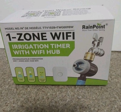 Rain Point 1 - Zone Wi-Fi Irrigation Timer With Wi-Fi Hub.