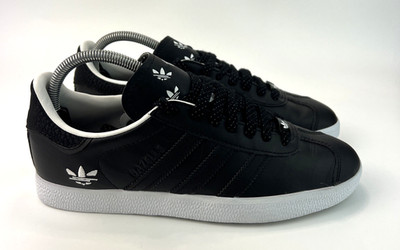 Adidas Originals Gazelle OG Trainers Core Black White Sneaker UK 6