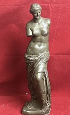 Aphrodite Vénus de Milo Bronze Statue Sculpture Déesse Statuette Métal 35 cm