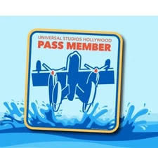 Universal Studios Hollywood WATER WORLD PLANE Annual Pass Holder  Magnet NEW!