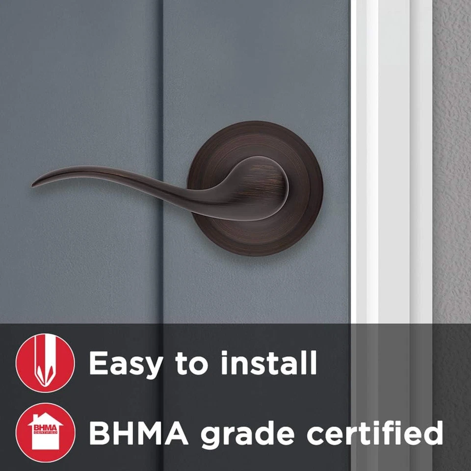 Manija de puerta de paso interior Tustin, palanca para puertas de armario y pasillo Foto 3 de 4